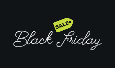 Sale tag vector for Black Friday design. Promotion, social media, discount