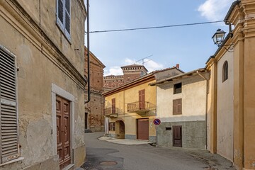 Scene from the Italian village of Cereseto during the day