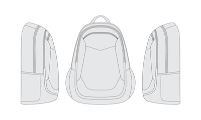 backpack vector template