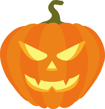 halloween pumpkin lantern monster face