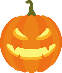 halloween pumpkin lantern monster face