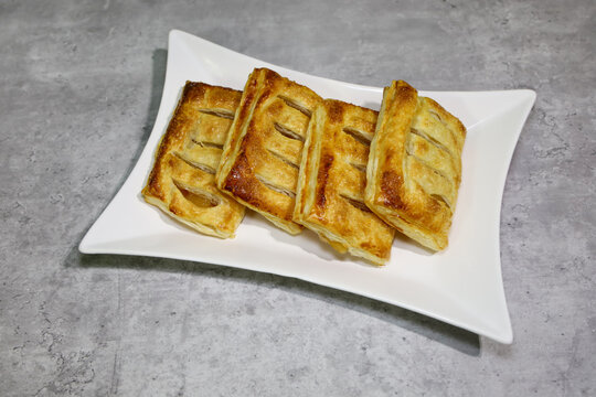 Apple Filled Puff Pastry Pockets.