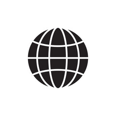 Globe Icon Flat Vector Illustration