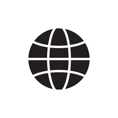 Globe Icon Flat Vector Illustration