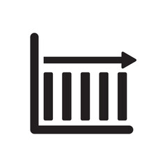 Graph Icon Vector Illustration in Trendy Flat Design Style