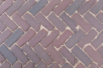 fragment of the road from paving slabs