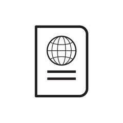 Passport Icon Vector Logo Template Illustration Design