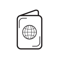 Passport Icon Vector Logo Template Illustration Design