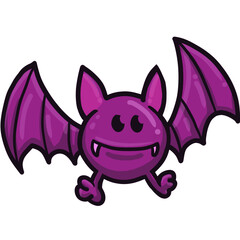 little bat in halloween party