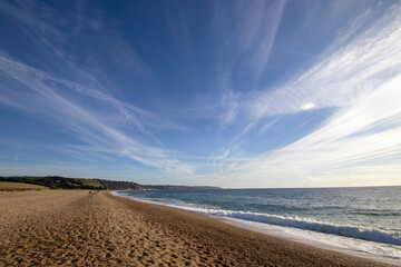 The magnificent beach at Slapton Sands in Devon, UK