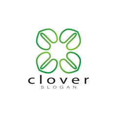 logo design inspiration icon illustration template vector clover or moringa leaves, for natural product design, health, medicine, clover and moringa agriculture, medicinal capsules