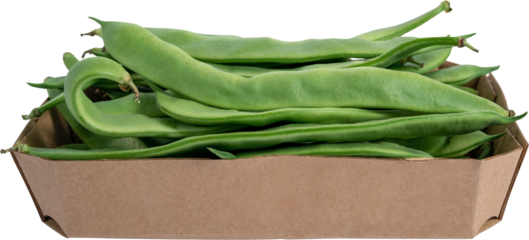 Tender bean in recyclable box