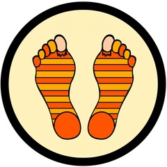 Old socks and stinky feet illustration - obrazy, fototapety, plakaty