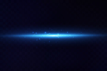 Vector illustration of a blue color. Light effect. Abstract laser beams of light. Chaotic neon rays of light 