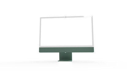 Mockup of modern desktop computer isolated