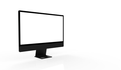 Mockup of modern desktop computer isolated