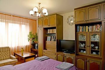 KALININGRAD, RUSSIA - JUNE 02, 2022: Building furniture in the interior of a living room