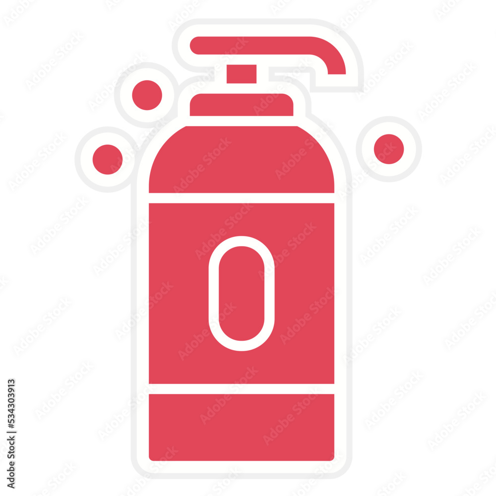 Wall mural soap bottle icon style