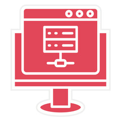 Fototapeta premium Web Hosting Icon Style
