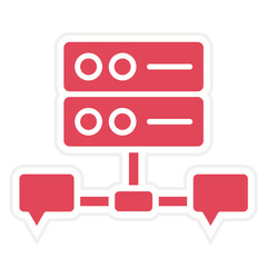 Obraz premium Database Chat Icon Style