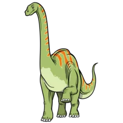 Foto auf Acrylglas Karikaturzeichnung brontosaurus dinosaur PNG file with transparent background