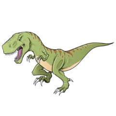 Fotobehang Cartoons Tyrannosaurus rex Dinosaur PNG file with transparent background