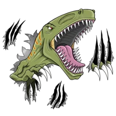 Foto op Plexiglas Cartoons Raptor Dinosaur PNG file with transparent background Art