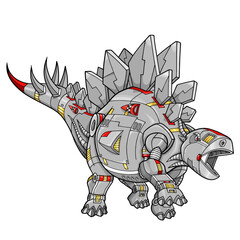 Stegosaurus Robot Dinosaur PNG file with transparent background © Blue Foliage