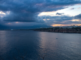 sunset over the sea, antalya ,turkey 