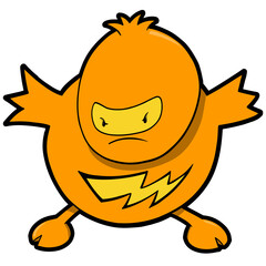 Ninja Warrior Chicken PNG file with transparent background