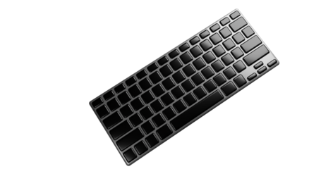 computer keyboard isolated on white