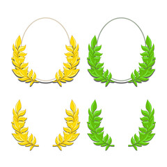 Laurel wreath and ellipse PNG illustration with transparent background