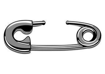 Tattoo safety pin PNG illustration with transparent background