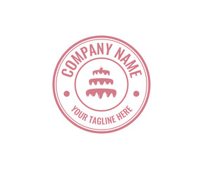 Cake Logo Design. Bakery Shop Logo Design Template