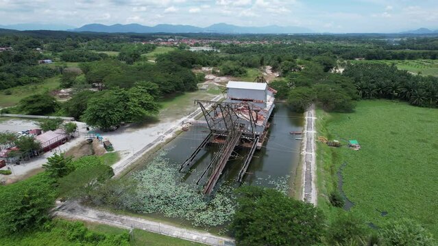 Ipoh, Malaysia - September 24, 2022: The Historical Tin Dredge 