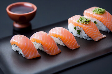 Delicious, tasty Japanese Sushi Nigiri, Sushi, Nigiri, 3d representation