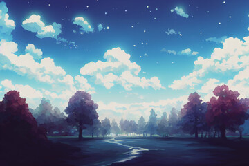 Anime Style Game Art Background for Visual Novel