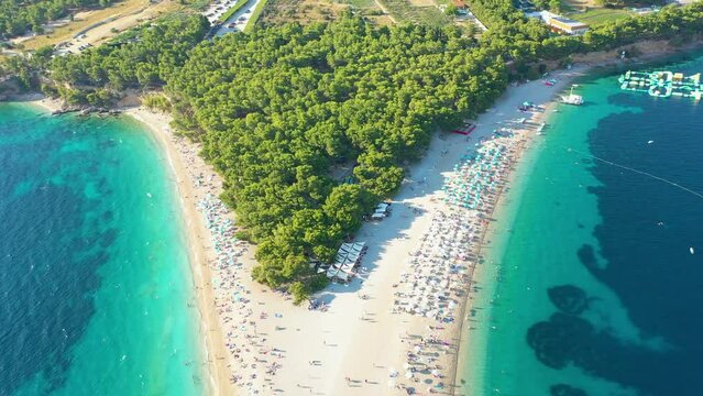 The famous Golden Horn beach in Croatia on the island of Brac
