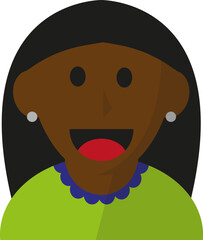 Black girl with black eyes. Second version.