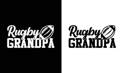 Rugby Grandpa T shirt design, American football T shirt design