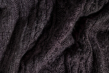 Fototapeta na wymiar Wrinkled background of gray colored wool texture