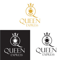 Queen express & railway logo 