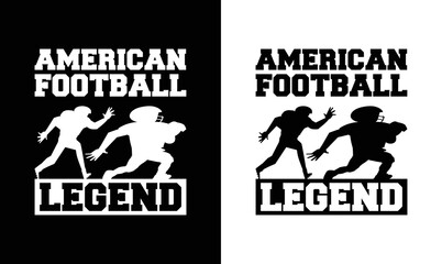 American Football Legend T shirt design, Rugby T shirt design