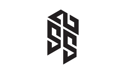 Creative triangle three letter logo  design