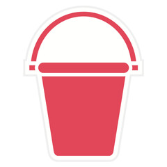 Sand Bucket Icon Style