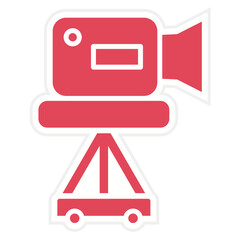 Camera Tripod Icon Style