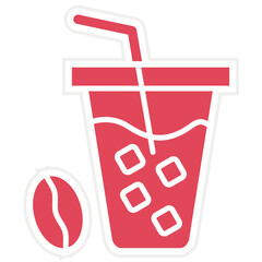 Iced Coffee Icon Style