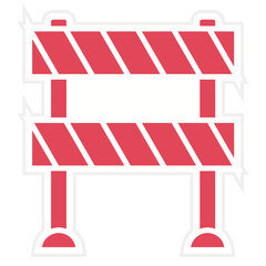 Traffic Barrier Icon Style