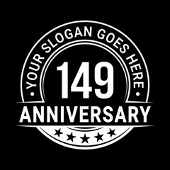 Fototapeta premium 149 years anniversary logo design template. Vector illustration