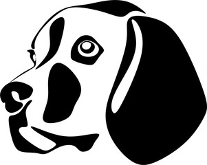 Dog vector on white background. Home pet. Animal. Dog logo or icon. Easy editable layered vector illustration.